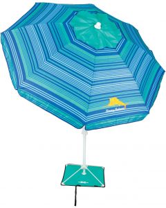 Tommy Bahama ANCHORX Adjustable Beach Umbrella Base System with Sand Anchor and Carrying Bag Portable