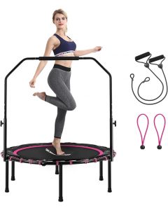 SONGMICS 40 Inches Mini Fitness Trampoline Foldable 40 Inches, 264.6 lb