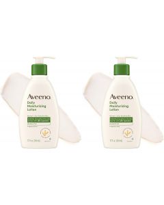 Aveeno Daily Moisturizing Body Lotion with Pack of 2, Bundle of 2