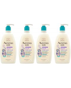 [Delivered by May 4, 2026] Aveeno Kids Sensitive Skin Face and Body Wash with Hypoallergenic Pack of 4