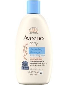 Aveeno Baby Cleansing Therapy Moisturizing Body Wash 8 oz, Bundle of 4