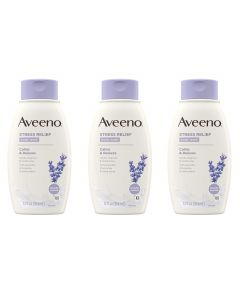 [Delivered by May 3, 2026] Aveeno Stress Relief Body Wash with Soothing Oat Hypoallergenic Pack of 3