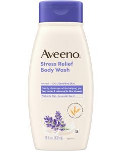 Aveeno Stress Relief Body Wash, Bundle of 3