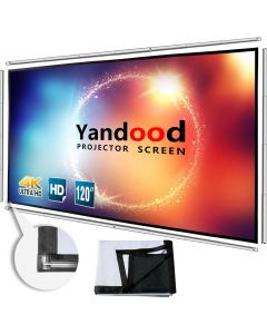 Yandood Portable Projector Screen 120 inch with Combined Pole Foldable Portable 120 inch