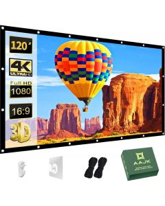AAJK 120inch Outdoor Projector Screen Anti Crease Portable Movie Portable 120inch