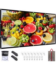 NMEPLAD Projector Screen 120 Inch Portable Movie Screen for Foldable Portable 120 Inch