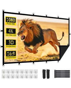 OKEDUO Outdoor 120in Projector Screen Foldable 120in, Bundle of 2
