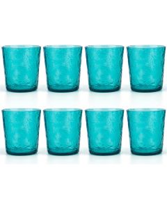 KX-WARE 12-ounce Acrylic Old Flashion Glasses Plastic Tumblers Glass Plastic set of 8, Bundle of 2
