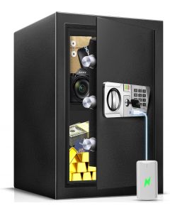 TOTOY 2.5 Cu Ft Steel Fireproof Safe Lock Box For Home with Fire proof Bag