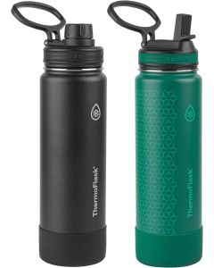 [Delivered by May 11, 2026] ThermoFlask Stainless Steel Water Bottles 2-Pack Stainless Steel Dishwasher Safe 2-Pack, 24 oz