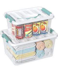 DynkoNA 2-packs Latch Storage Boxes with Handle Plastic