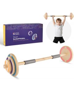 Special Supplies Kids Wooden Workout Play Weights Set Wood