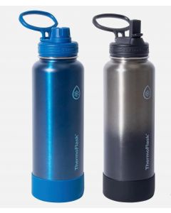 ThermoFlask Stainless Steel Water Bottle Stainless Steel 2-Pack, 40 oz