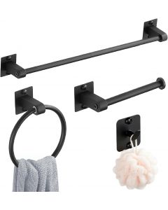 NYDOIT 4 Pieces Stainless Steel Bathroom Hardware Accessories Set Stainless Steel