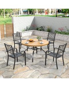 KEIKI 5 Pieces Outdoor Patio Dining Set Set of 4