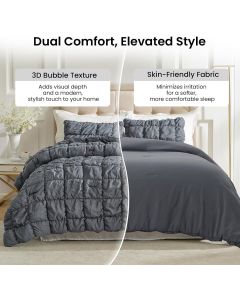 Amélie Home Queen Bubble Comforter Set 3-Piece