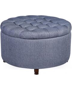 Niche Knight 28-Inch Large Round Pintucked Storage Ottoman with