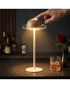 Freleca Saturn Rings Battery Operated Lamp- Remote Metal, Bundle of 3