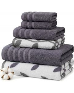 Modern Threads 6 Piece Bath Towel Set Cotton 6 Piece