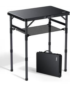 Anbte 2ft Small Folding Camping Table Plastic Waterproof Portable 2ft