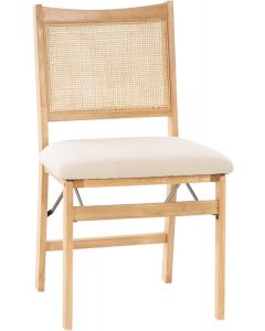 Powell Kasi Beige Rattan Cane Folding Foldable Dining Side Foldable