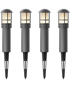 VENUS MANUFACTURING 12V LED Low Voltage Bollard Path Lights 3W 4Pack