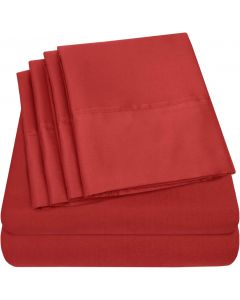 Sweet Home Collection King Size Bed Sheets Microfiber 6 Piece