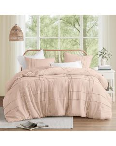 Comfort Spaces Blush King Size Comforter Set Microfiber 3 Piece, Bundle of 2