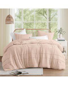 Comfort Spaces Blush Cal King Size Comforter Set Microfiber