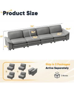 YESHOMY Modular Sectional Couches for Living Room