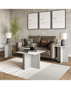 HOME DESIGN Joliet 3 Piece Coffee Table Set 23.6 Wood 3 Piece, 23.6 Inches