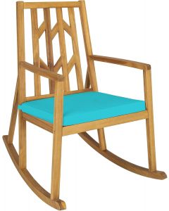Tangkula Acacia Wood Patio Rocking Chair Wood