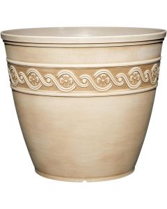 Classic Home &amp; Garden Classic Home and Garden Corinthian Resin Flower Pot Planter, Bundle of 2