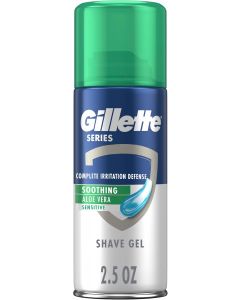Gillette Series Soothing Shaving Gel for Men 2.5 oz, Bundle of 4