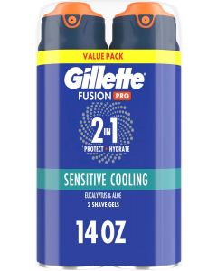Gillette PRO Shaving Gel For Men Cools To Soothe 14oz, 2 in, Bundle of 2