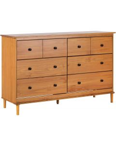 Walker Edison Modern 6-Drawer Solid Wood Dresser Bedroom Storage Wood 57 Inch