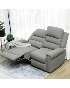 HOMCOM 2 Seater Recliner Sofa with Manual Pull Tab