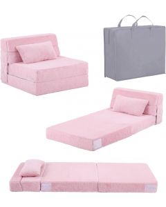 Tiita Convertible Folding Kids Sofa Bed with Pillow &amp;