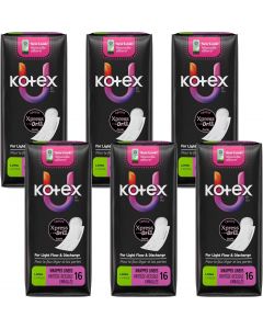 Kotex Natural Balance Absorbent Liners 16 Count, Bundle of 2