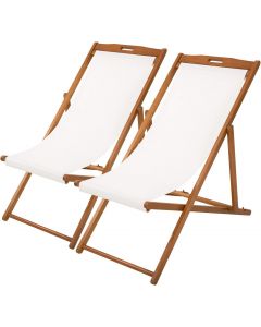 FDW Beach Sling Patio Chair for Relaxing Wood Foldable