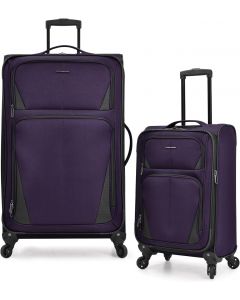 U.S. Traveler Aviron Bay Expandable Softside Luggage with Spinner Wheels 2-Piece