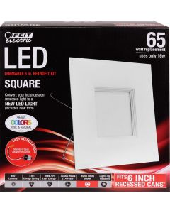 Feit Electric 6in LED Recessed Square Flat Panel Downlight Electric 6in