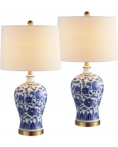 JONATHAN Y Jennifer 25.75&quot; Ginger Jar LED Lamp Set of 2