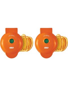DASH Mini Waffle Maker (2 Pack) for 2 Pack, 4 Inch, Bundle of 2
