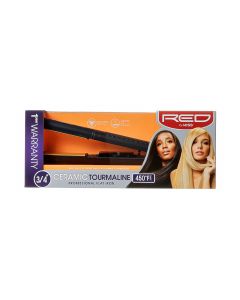 Kiss Products Red Ceramic Tourmaline Professinal Flat Iron Ceramic 0.75 Inch, 1 Pound