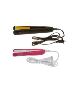 Hot Beauty Ceramic High Heat Level Flat Irons 2-in-1 Value Pack 1&quot; Ceramic
