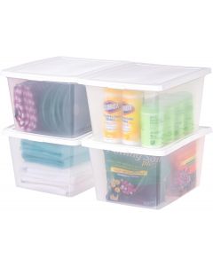 IRIS USA 4-Pack 36 Qt Storage Bins with Lids 4-Pack