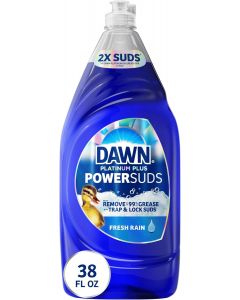 Dawn Platinum Plus PowerSuds Liquid Dish Soap 38 oz, Bundle of 2