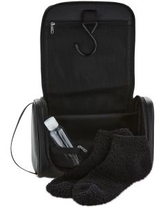 Perry Ellis Portfolio Men&#039;s Saffiano Zip Top Travel Kit Small