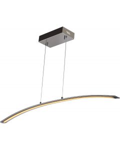 JONATHAN Y 41.5&quot; Chrome Modern Linear Integrated LED Pendant Light Metal